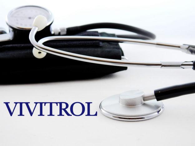 vivitrol stethoscope on desk with vivitrol text