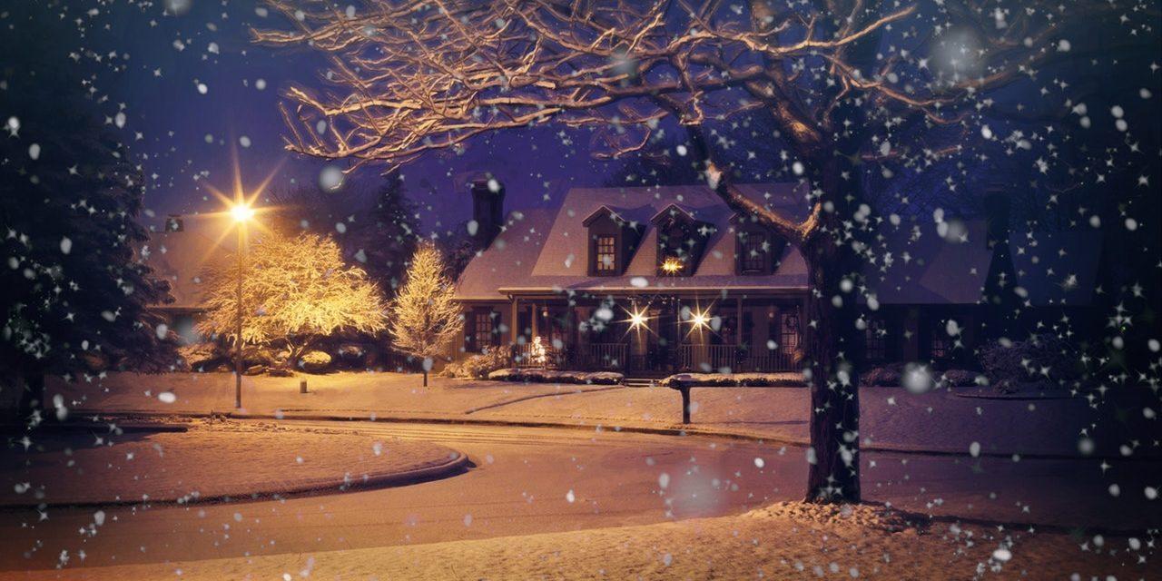 snowy Massachusetts night