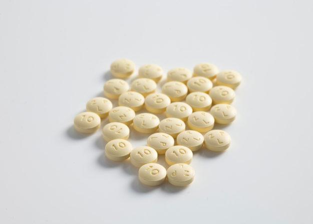Round yellow pills