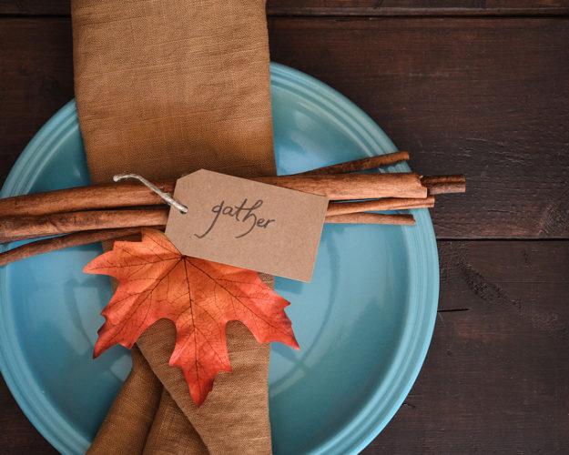 thanksgiving blue thanksgiving plate setting